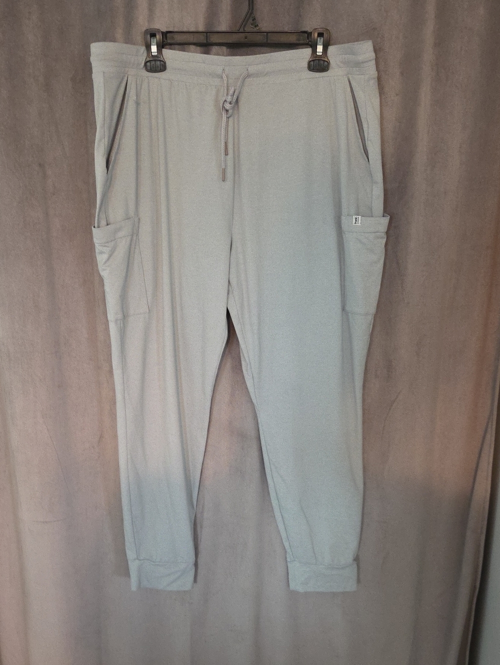 Frank & Oak XL Light Gray Women's Cargo Joggers